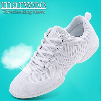 Обувь для черлидинга Marwoo, Детская танцевальная обувь, обувь для аэробики, обувь для фитнеса, Женская белая спортивная обувь для джаза 6708