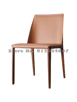 Индивидуальное Кожаное кресло с седлом, Домашний Современный Минималистичный Стул для макияжа, Обеденный стул в скандинавском стиле, Легкая Спинка, Роскошный Дизайнерский Стол
