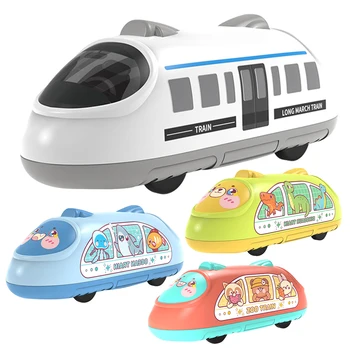 Игрушки Forward Metro, идеальный подарок, игрушки метро с тяговым приводом, мультяшный дизайн, игрушечный поезд с длинным маршем, тренировка хватания для детей