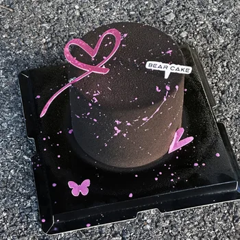 Розово-красное Украшение торта Love Little Butterfly Акриловое С Днем Рождения CakeTopper Инструменты для украшения выпечки