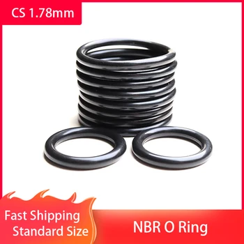 CS 1,78 мм, Уплотнительное кольцо из нитрила с высокой маслостойкостью, Уплотнительное кольцо из каучука NBR, толщина 1,78 мм, ID 1,78-133,07 мм