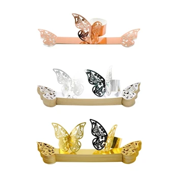 Кольца-салфетки в форме бабочки, праздничные принадлежности в форме бабочки для отелей и вечеринок Прямая поставка