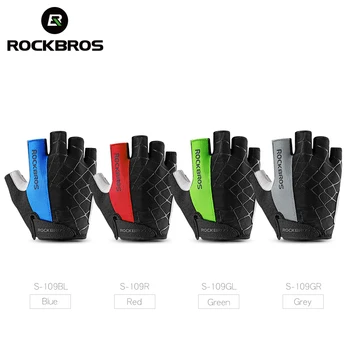 Rockbros оптом Велосипедные Противоскользящие Перчатки С защитой От пота Wo На Полпальца Дышащие Противоударные Перчатки Велосипедные Перчатки S109