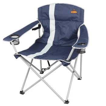 Большой и высокий стул Ozark Trail с подстаканниками, синий для уличных пляжных кресел, походного стула, стула для рыбалки, уличной мебели