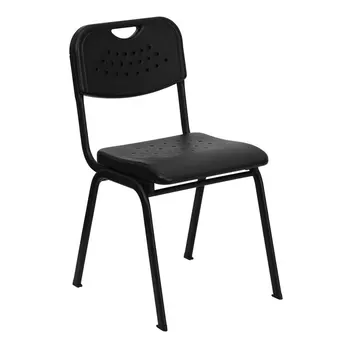 Серия HERCULES 880. Вместительный Черный Пластиковый Складной стул с открытой спинкой и Черной рамой Exway Axp x костюм для йоги