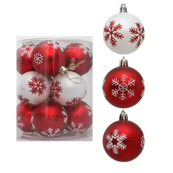 Аксессуары для Рождественских венков, устойчивые к разрушению Украшения для рождественских шаров в виде снежинок, 12 шт. мини-шаров для домашнего декора, праздничная елка