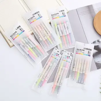 Студенческие стационарные японские ключевые точки, Маркеры для рисования, ручка для граффити, Набор фломастеров с двойной головкой, Флуоресцентная ручка
