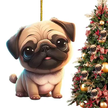 Акриловые подвесные украшения для собак С Рождеством Счастливые Угощения Подарок любителям собак Шарм для рождественских праздников Украшения для вечеринок