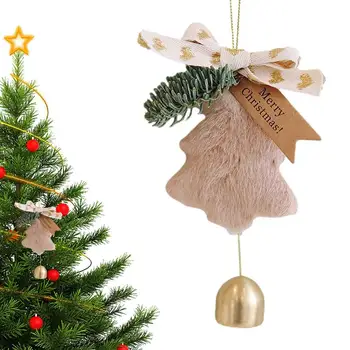 Рождественские колокольчики, украшение в виде колокольчика, креативная рождественская подвеска в виде елки, украшение для зимних праздников в помещении и на открытом воздухе