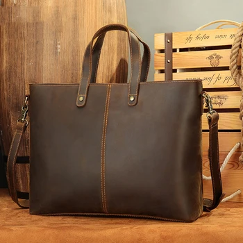 Мужские сумки, мужская кожаная сумка-мессенджер trio, роскошная дизайнерская мужская сумка-тоут, деловой мужской портфель большой емкости, сумка через плечо