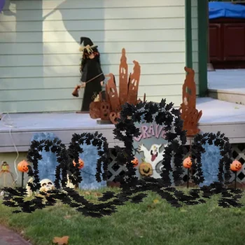 180-сантиметровые украшения в виде кленовых листьев, европейские и американские домашние настенные украшения, имитация черных украшений на Хэллоуин