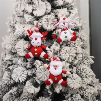2023 Счастливого Рождества Мультфильм Санта Клаус Куклы Снеговик Кукла Рождественская Елка Декор для Дома Рождественские Украшения Подвесной Кулон Navidad