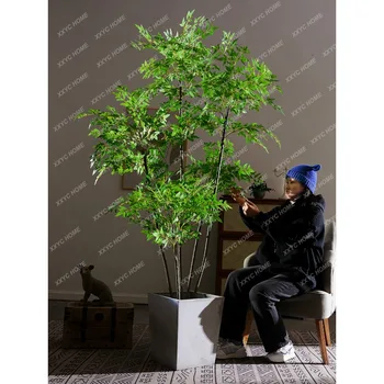 Обычная Эмуляционная зелень Nandina Бонсай Бионические Искусственные деревья Растение для озеленения гостиной Напольные украшения