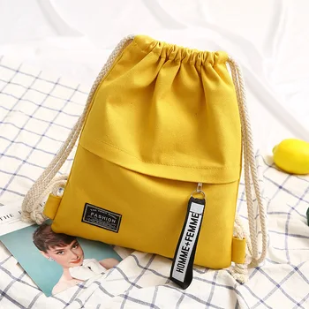 Модная сумка на шнурке для спортзала, повседневный рюкзак на шнурке, школьный рюкзак для женщин-подростков, холщовый рюкзак на шнурке