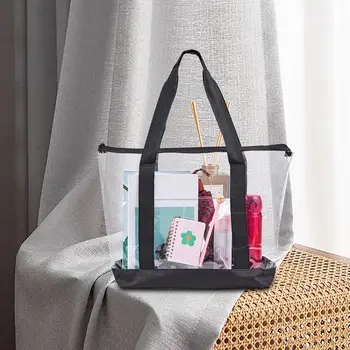 Женские сумки Органайзер Сумки из ПВХ Прозрачная сумка-тоут для косметики отдыха работы