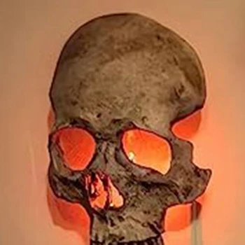 Цельнокроеная ночная лампа в виде готического черепа, лампа-скелет, встраиваемая в стену, Декоративная готическая штепсельная вилка из США