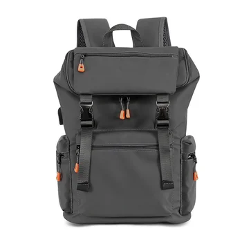 Новый корейский рюкзак, мужская школьная сумка для студентов, Mochilas, компьютерная дизайнерская сумка для путешествий, USB-порт для зарядки, нейлоновая сумка Mochila