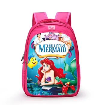 14-дюймовый Disney Русалочка Для мальчиков и девочек, детский сад, мультфильм Mochila 3D, детский рюкзак, сумки для начальной школы