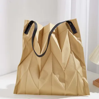 Модная водонепроницаемая сумка со складками на плече, легкая сумка большой емкости для повседневной работы, путешествий, вечеринки, подарка на День рождения, годовщину