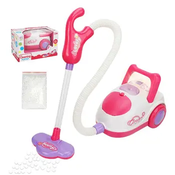 Детский пылесос с настоящим всасыванием, электрическая детская вакуумная игрушка для малышей со световыми и звуковыми эффектами, имитирующая ролевую игру по уборке дома