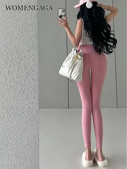 Женские облегающие брюки Shark с эластичной резинкой и высокой талией для низа, длинные брюки для женщин, леггинсы Pink American Spicy Girls 64Q0