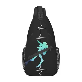 Рюкзак-слинг через плечо для подводного плавания Heartbeat, мужская нагрудная сумка для дайверов на заказ, дорожный рюкзак