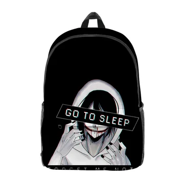 2023 3D Horror Creepypasta Мужской женский рюкзак Оксфордская школьная сумка большой емкости для девочек-подростков, детская сумка для путешествий, рюкзак