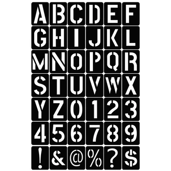 42шт английских буквенно-цифровых символов, полый шаблон, трафареты для письма, формы для рисования
