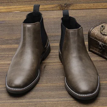 мужские ботинки 40-46, брендовые удобные модные ботинки Челси 2023 #CL5323