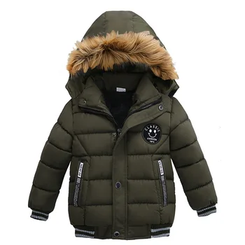 2023 Детская хлопчатобумажная одежда Утепленные пальто Пуховик для мальчиков Детское зимнее теплое пальто парка с капюшоном snowfield Верхняя одежда для мальчиков