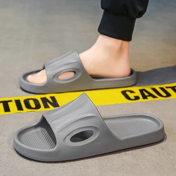 Простые и удобные для мужчин Летние спортивные туфли на мягкой подошве, нескользящие шлепанцы, уличные пляжные сандалии с толстой подошвой